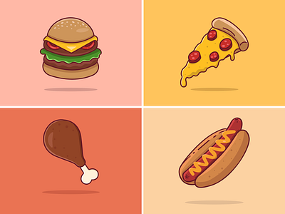 Fast food set icon pack adobeillustrator art characterdesign design digitalillustration fastfood figma icon illustration productdesign vector