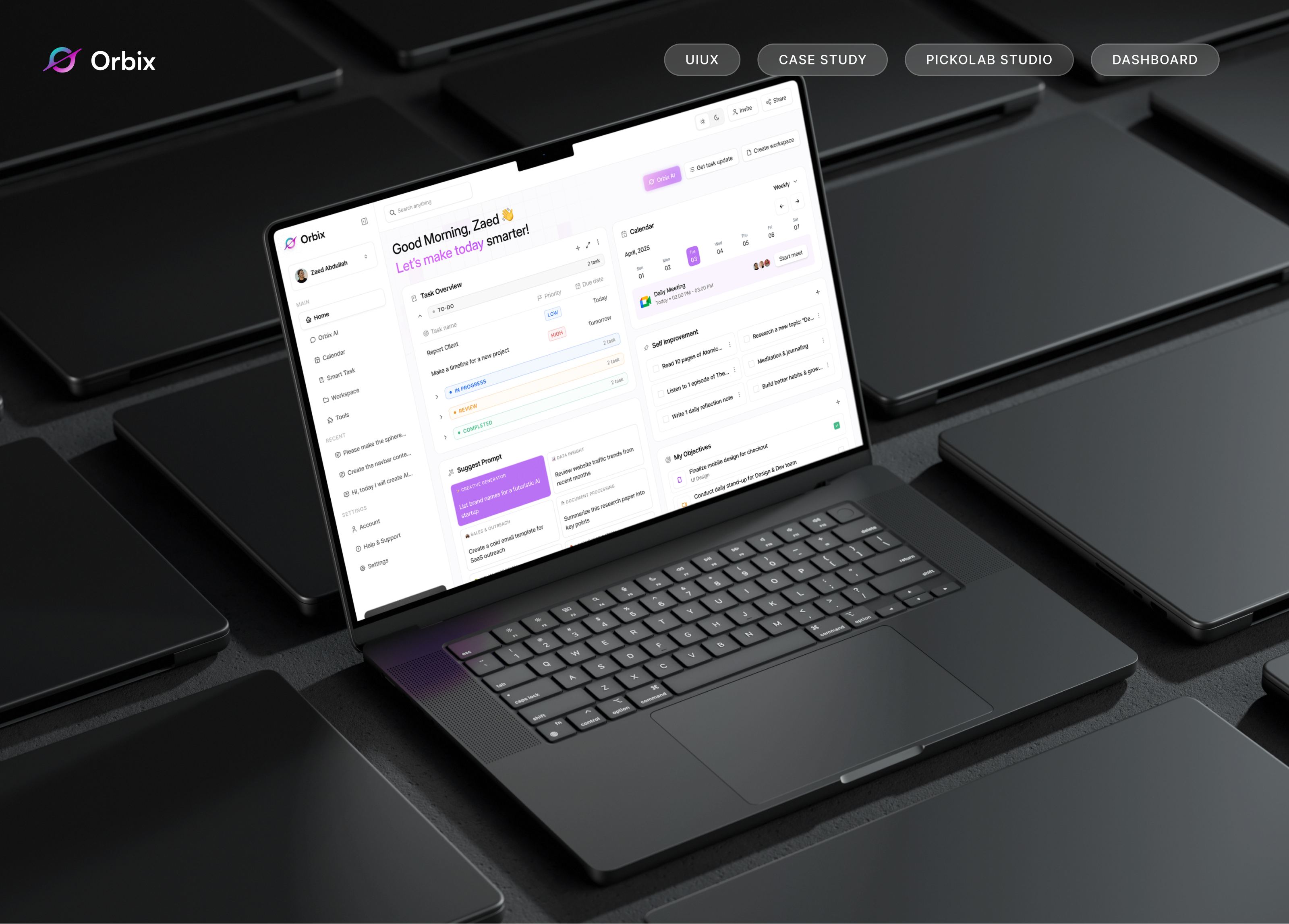 AI Assistant Dashboard ai ai assistant ai dashboard assistant case study dashboard design menagement minimal mockup modern project management project timeline task typography ui ui design userflow ux design website