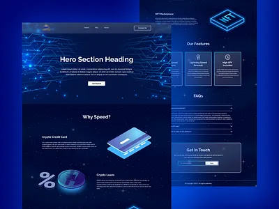Crypto Marketplace Landing Page clean ui creative landing page creative landing page design crypto landing page dark version design home page home page design illustration landing page landing page dark mode landing page design nft landing page ui ui design uiux design webdesign website ui website ui design