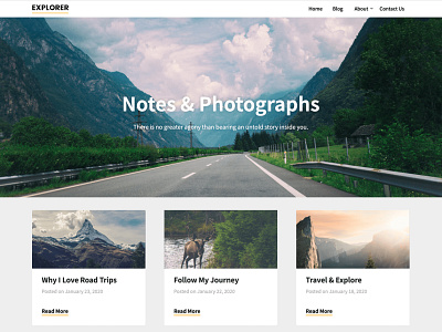 Notes and Photos Theme for Photographs & Writers blog blogger blogging design image notes photography portfolio template theme vlog website wordpress writer writing