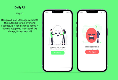 Flash message DailyUI Day 11 dailyui design graphic design illustration product design ui