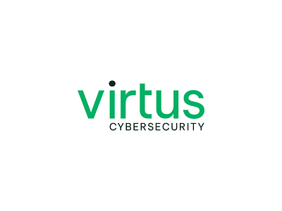 virtus cyber security brand branding cybersecurity design font graphic design logo modern security simple type vector wordmark