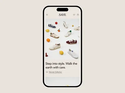 SAYE - ecommerce redesign concept animation branding design ecommerce figma graphic design homepage minimalism mobilefirst prototype redesign responsivedesign smartanimate ui webdesign