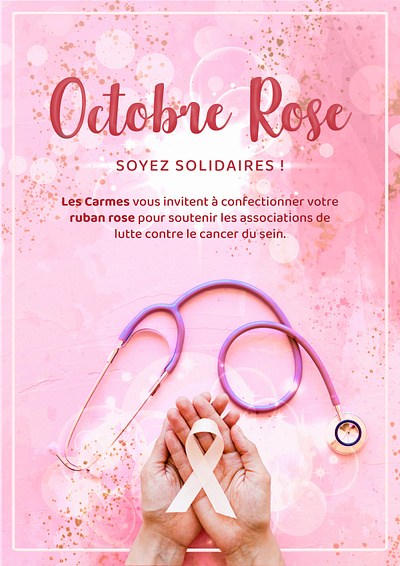 Pink October awareness campaign art awareness campaign clinic design flyers graphic design hospital illustration logo photoshop poster support typography