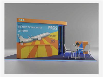 Booth Design - Travel Event 3d booth branding graphic design illustration product design typography
