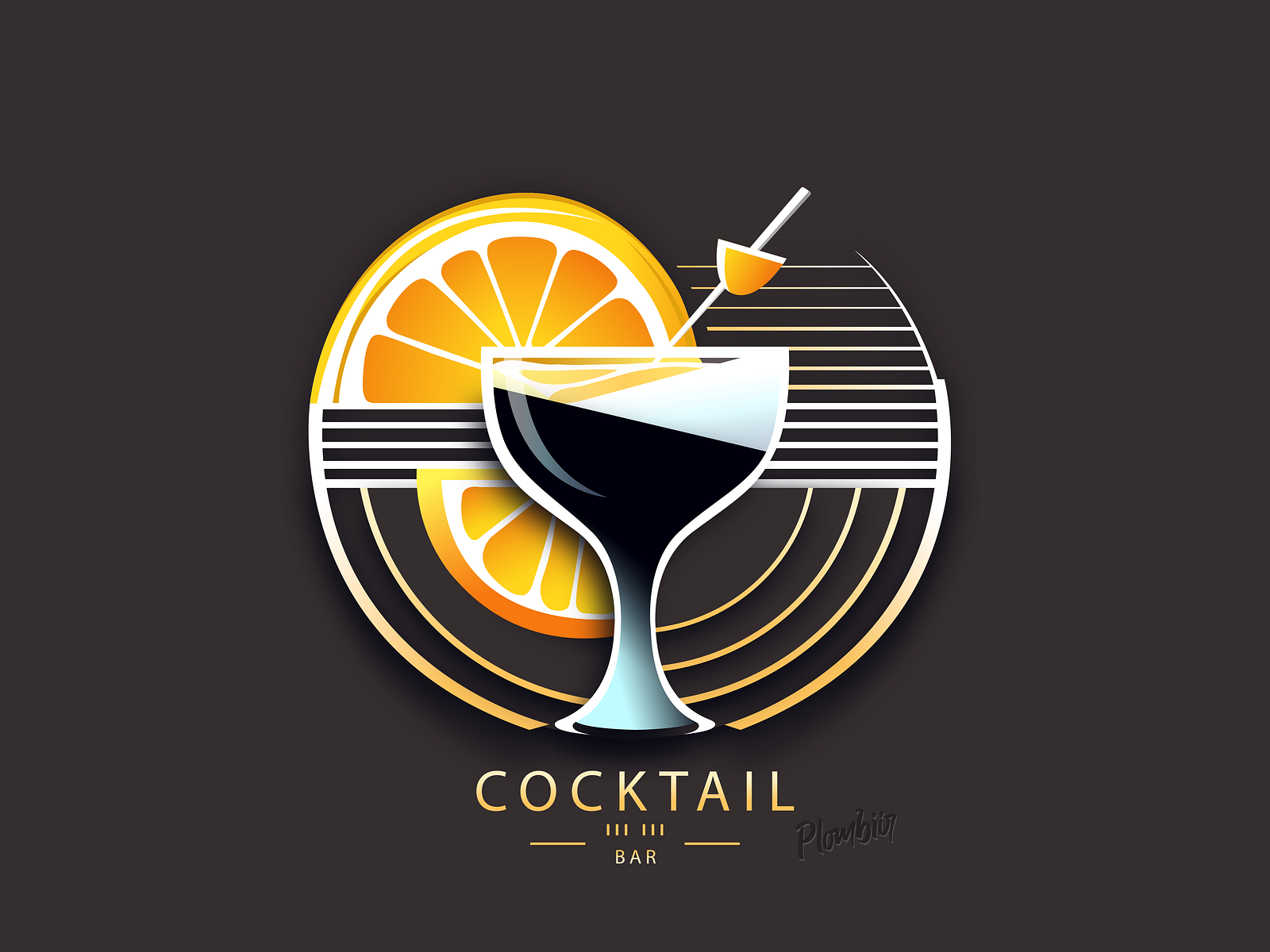 Cocktail Bar Logo by Plombiir on Dribbble