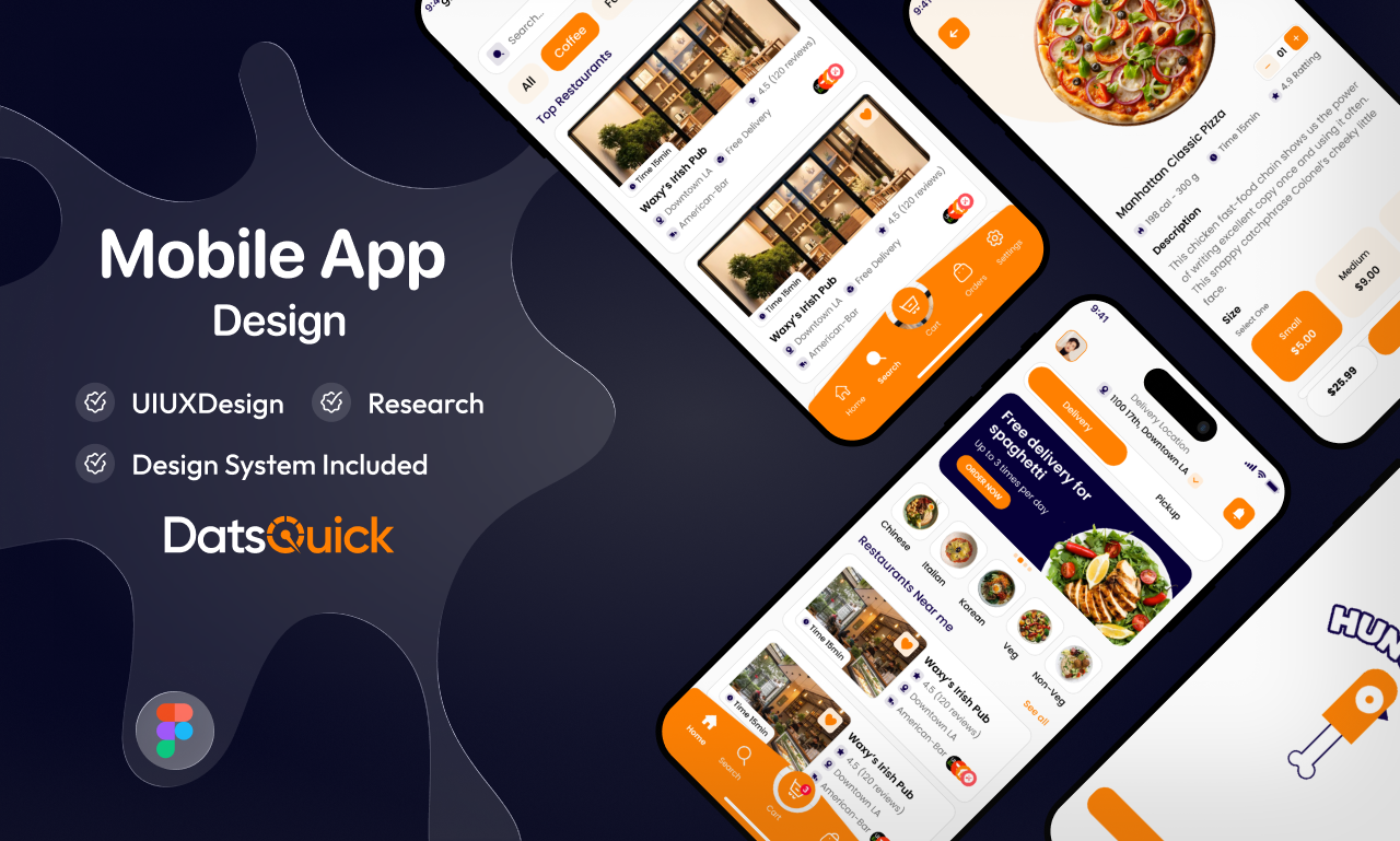 🍽️ Food Delivery Mobile App UI androiddesign branding custom mobile app design design system figma food delivery application high fidelity ui design ios app design mobile app design mobile app interface design mobile app redesign product design prototyping responsive mobile design restaurant ordering app ui ux uxui wireframing