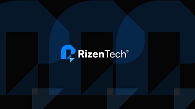 RizenTech''Logomark 3d animation branding design graphic design illus illustration logo vector