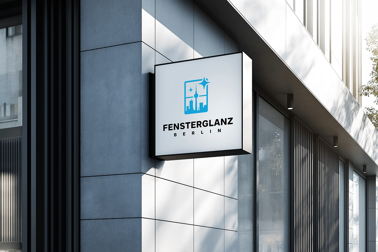 Fensterglanz Berlin – Conceptual Brand Identity blue brand identity branding cleaning cleaning company cyan design graphic design logo logo design window cleaner