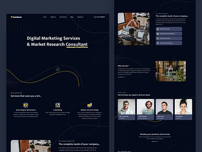 Tamkeen agency agency dark mode design figma ui web web design