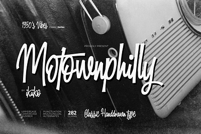 Motownphilly - Classic Handdrawn Type 1950 classicfont displayfont displaytype font handlettering handwriting handwritten font retrofont script script font typeface typography vintagefont