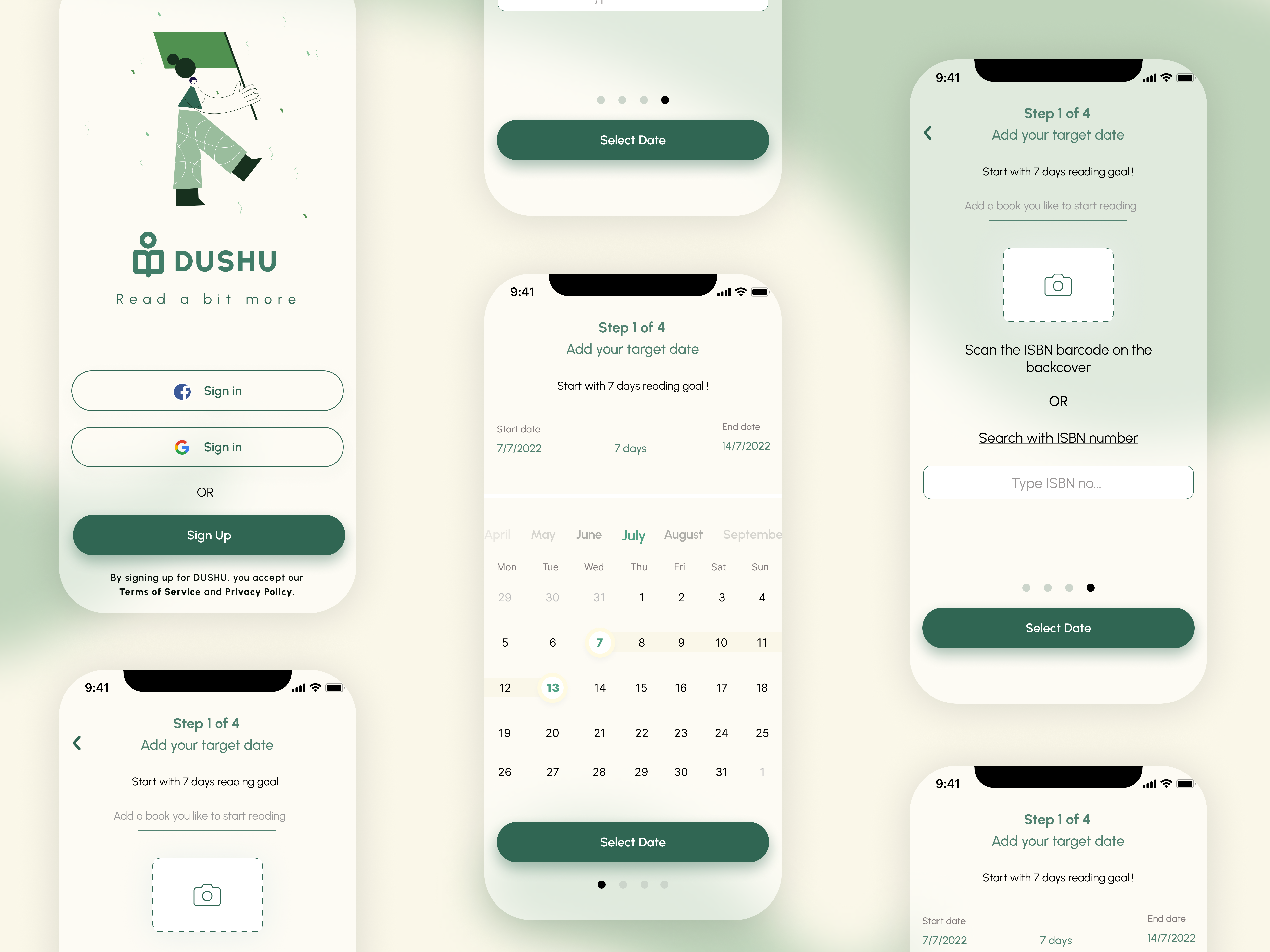 Dushu. calender design graphic design illustration minimal mobile mobile app ui user experience user interface web