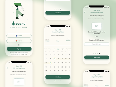 Dushu. calender design graphic design illustration minimal mobile mobile app ui user experience user interface web