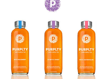 Purplty - CPG Consumer Iced Tea Drink Branding and Packaging beverage branding consumer goods copywriting cpg e commerce graphic design logo packaging website design