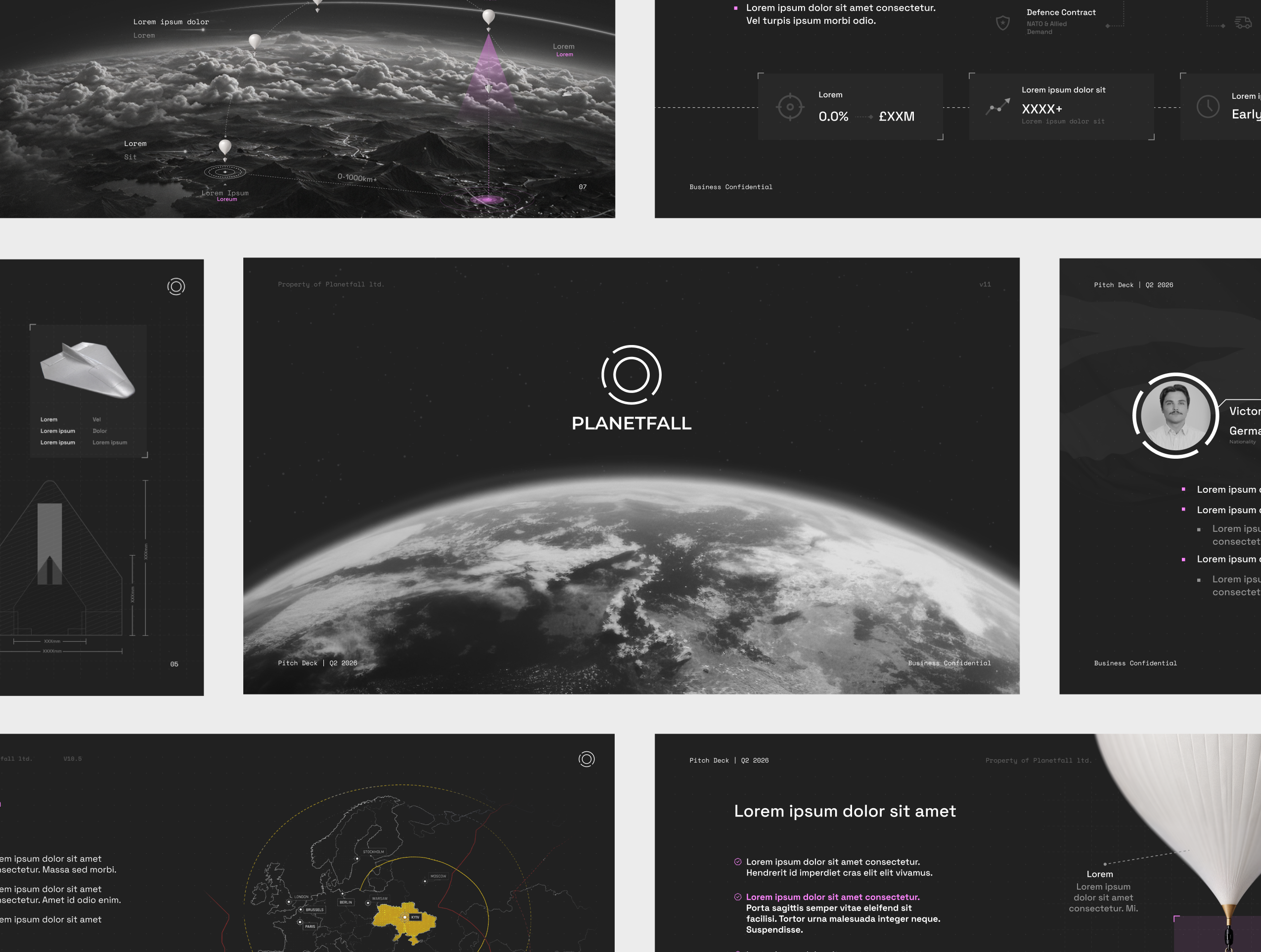 Investor Pitch Deck Design for Planetfall - Defencetech business presentations google slides infographics investor deck pitch deck pitch deck designer pitch decks powerpoint powerpoint designer powerpoint presentation ppt presentation presentation design presentation designer presentation template slide design slides