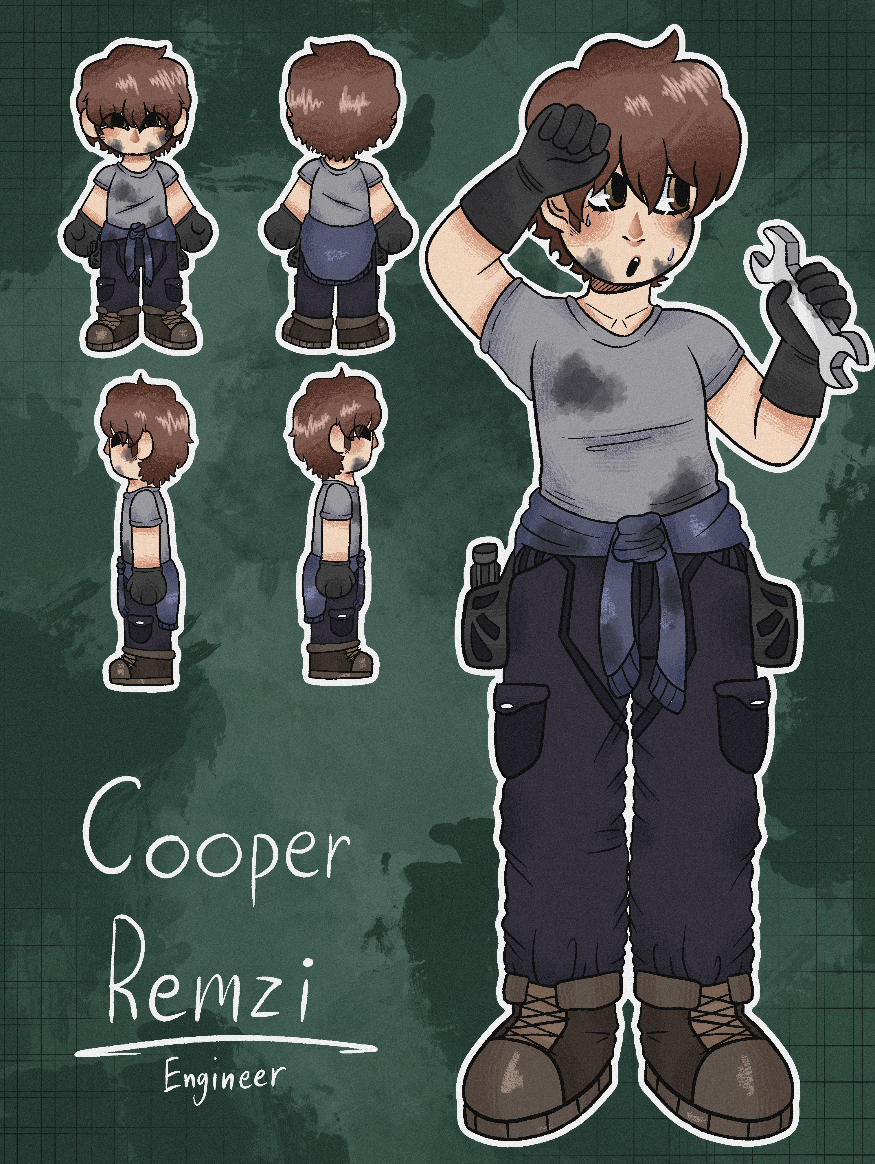 Cooper character art - April 2026 adobe character design character sheet digital art graphic design photoshop sprite