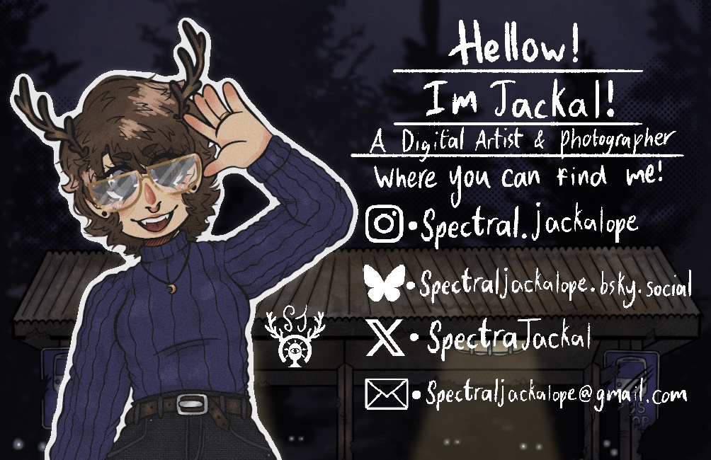 Spectral.Jackalope business card adobe branding business card character design digital art graphic design photoshop