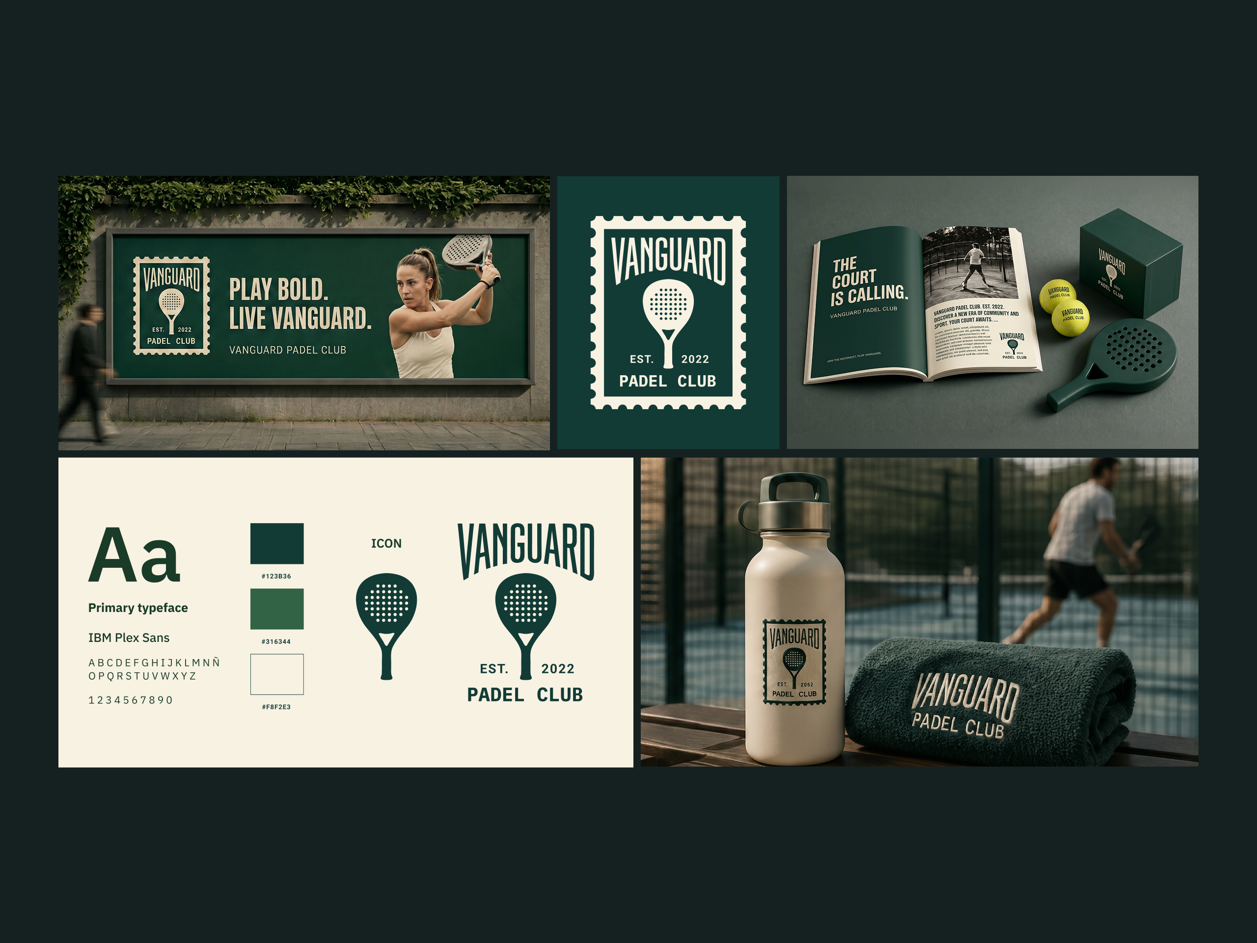 Vanguard Padel Club — Premium Sports & Branding athleticbranding badgelogo brandidentity branding countryclubaesthetic design editorialdesign graphic design heritagedesign illustration logo merchandising packagingdesign padelclub sportsbranding typography ui visualsystem