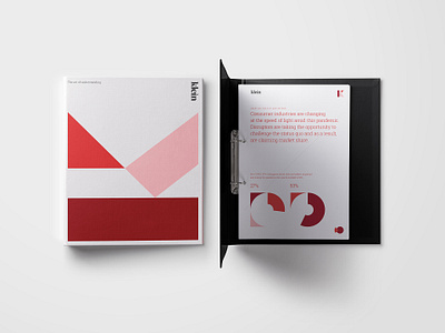 Klein Branding binder branding data visualisation design folder graphic design identity k klein logo logo design pink print design red report