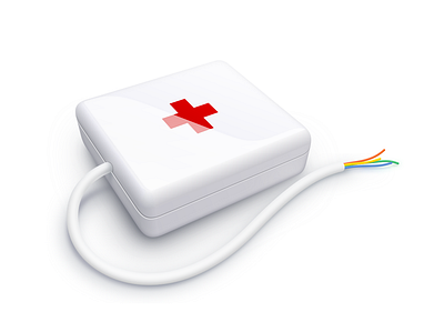 Wired first aid kit (SVG) first aid kit illustration inkscape logo svg vector
