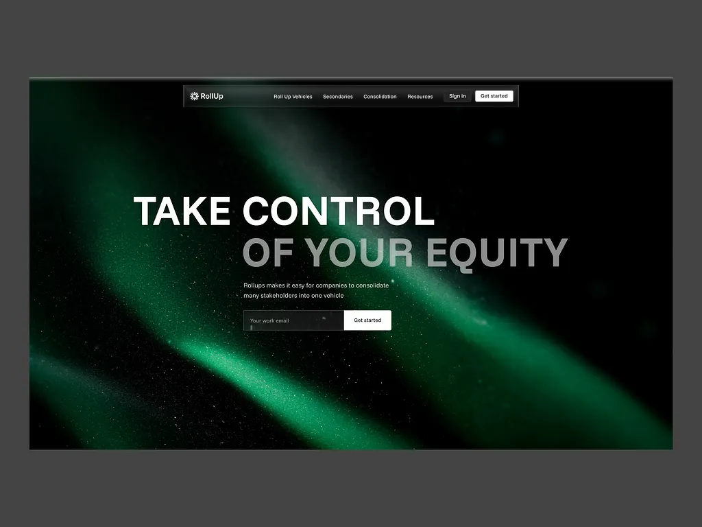 Equity Management Platform Website Design