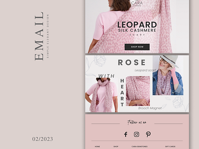 Tuesday | Email design blue branding design digital marketing email fashion figma graphic design inspiration layout leopard logo photoshop pink rose scarf social media typography ui women