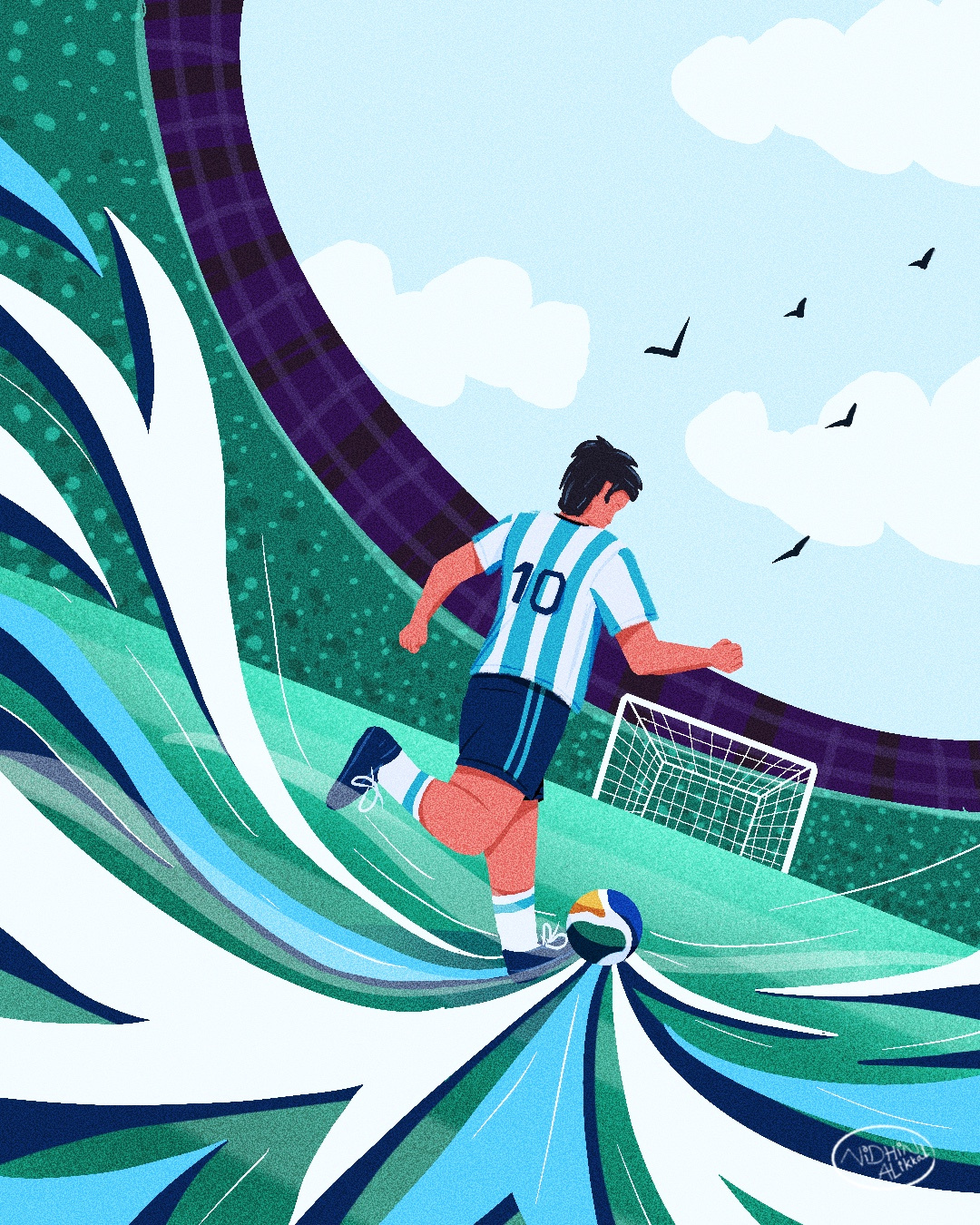 Argentina FIFA World Cup Theme argentina graphic design illustration procreate