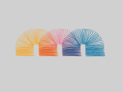 Spring is near illustration rainbow slinky zerolikes