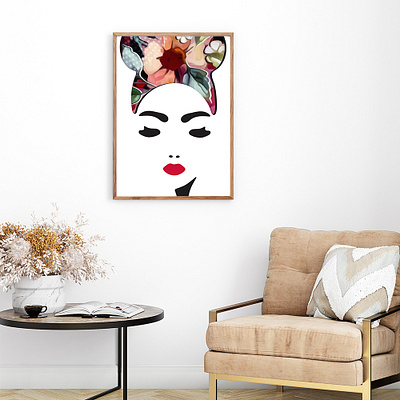 The Lady Blooms 3 art artwork beauty design fashion flowers illustration painting