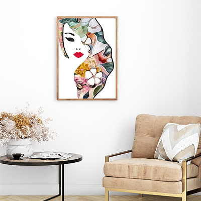 The Lady Blooms 6 art artwork beauty design fashion flowers illustration painting