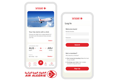 Slight refresh of Air Algeria App ai airline experiment mobile uiux