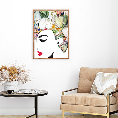 The Lady Blooms 7 art artwork beauty design fashion flowers illustration painting