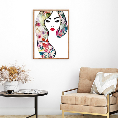 The Lady Blooms 9 art artwork beauty design fashion flowers illustration painting