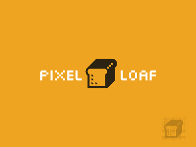 Pixel Loaf Logo 3 dimensional 3d branding bread corporate cube design digital geometric grid inspiration loaf logo pixel simple square tech technology toast yellow