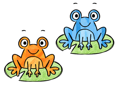 Frogs art artwork dribbble frogs illustration patterns photoshop procreate textures