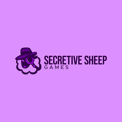 Logo Design for Secretive Sheep Games branding cartoon design graphic design logo logo design branding mystery sheep vector visual novel