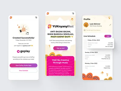 Campaign Microsite Projects branding campaign clean design freelance graphic design illustration landing page list microsite mobile music profile project ui vector website