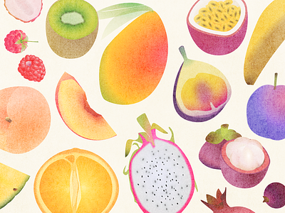 Fruits Illustrations fruits graphic design illustration