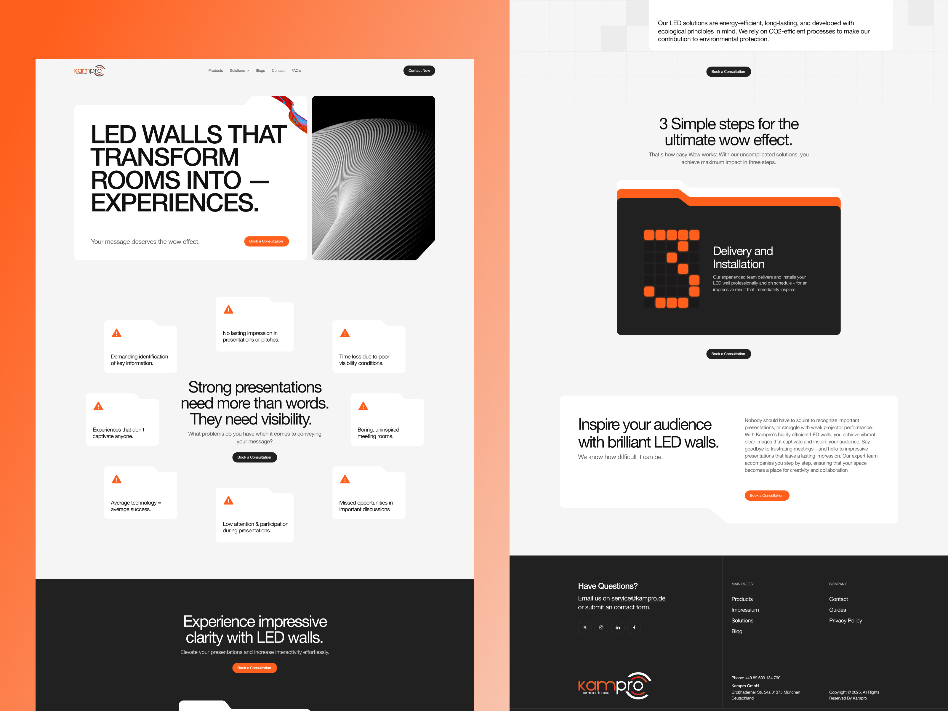 💡 Kampro – Smart LED Solutions Website Built with Webflow branding design figma figmadesign landing page led madeinwebflow nocode ui webflow
