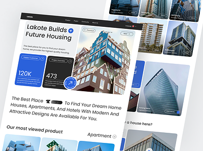 Lakote - Real Estate Landingpage agency apartment architecture building clear construction home agency house interior landingpage modern properties property real estate real estate agency real estate website realestate web web design website