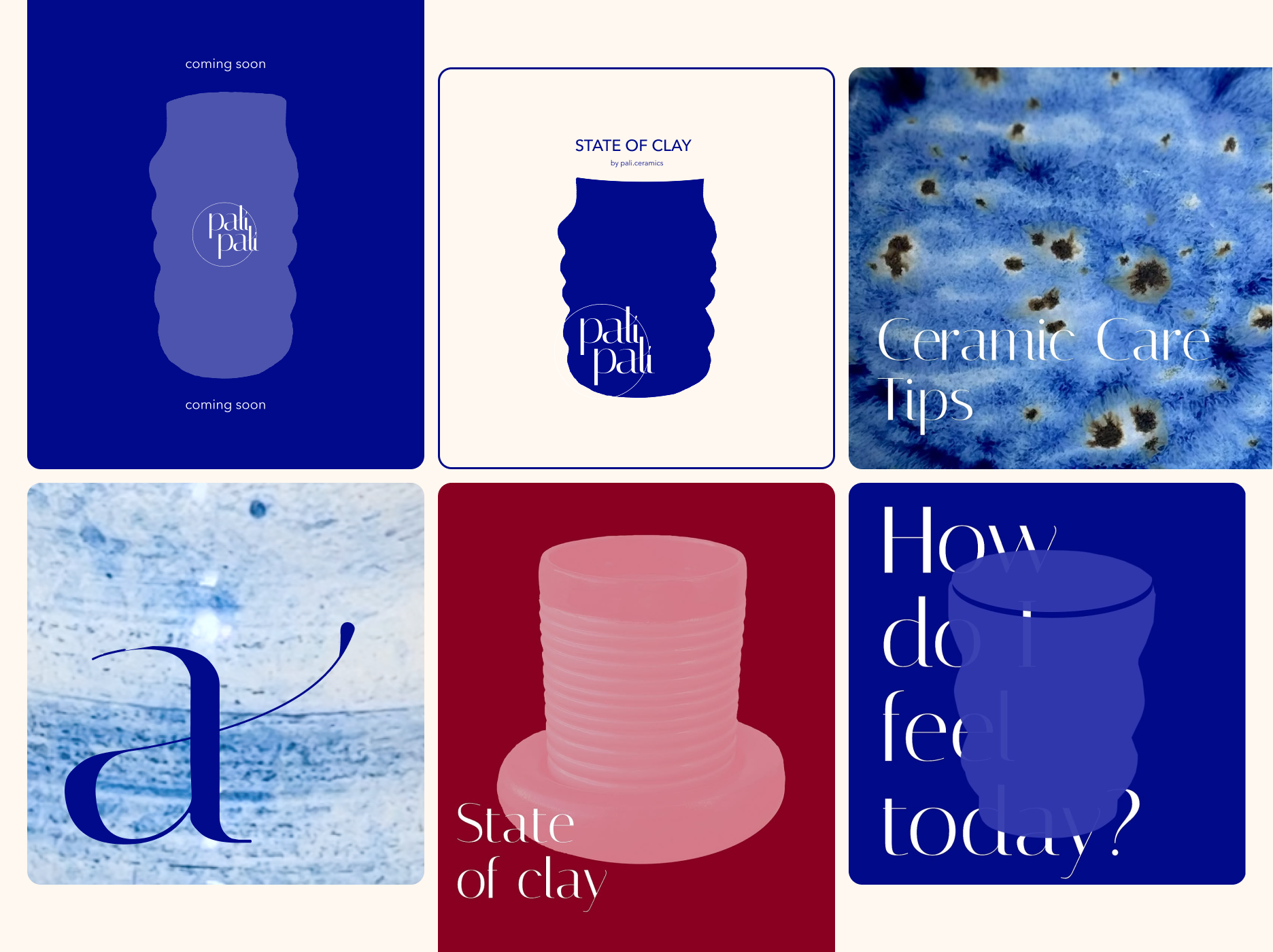 PALI | Branding for Ceramic Artist branding design graphic design handcrafted illustration layout logo minimalism pattern ui visual