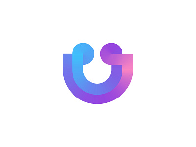 U letter modern logo With couple shape. 2 beauty belive both branding couple date dating ecommerce fellings gradients graphic design heart logo designer loop love mate modern soulmate trust