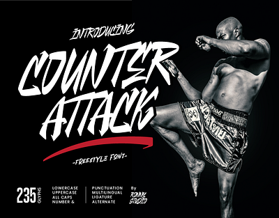 Counter Attack - Freestyle Font alphabet branding design font freestyle handmade lettering logo