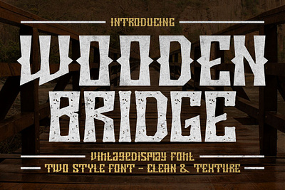 Free Vintage Display Font - Wooden Bridge Font cowboy font retro font