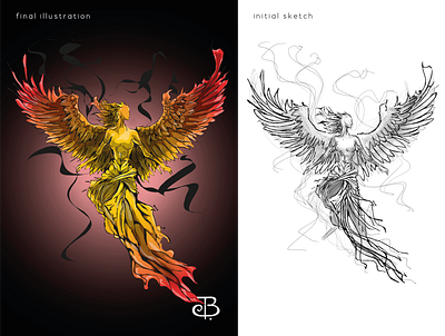 "The Queen Fenix" - Illustrator Blob Brush design digital painting drawing graphic design illustration painting vector