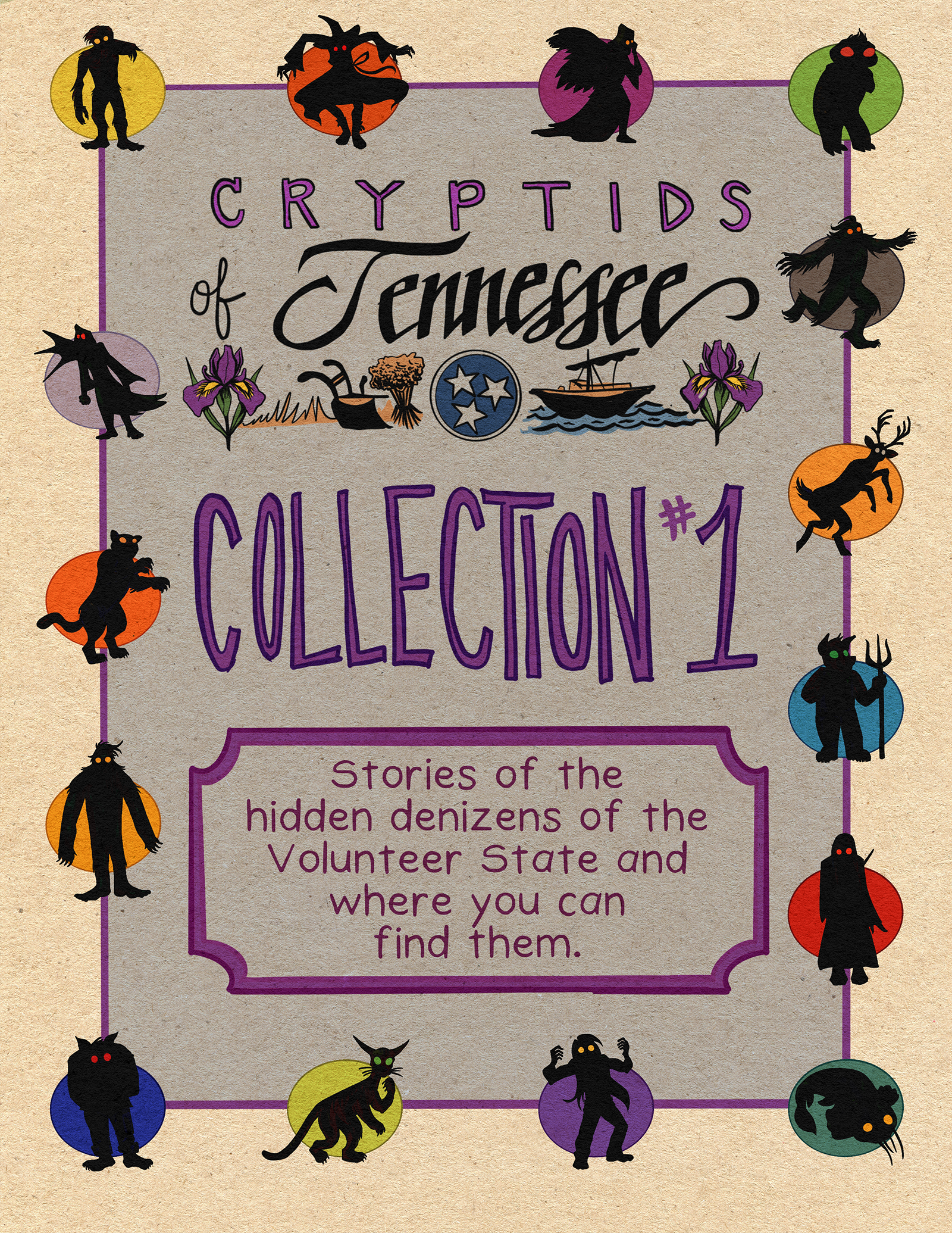 Cryptids of Tennessee Collection graphic design illustration