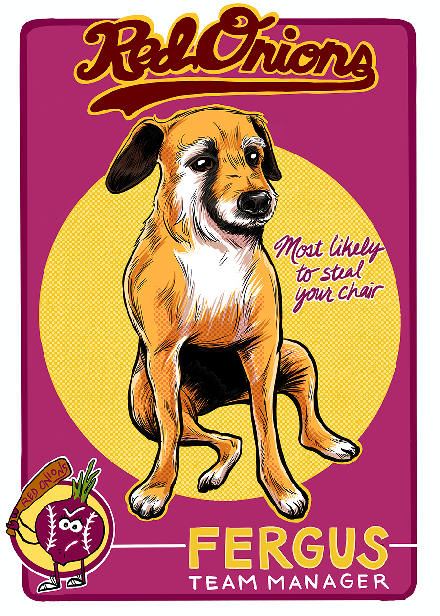 Team Captain Fergus cartoon graphic design illustration portrait