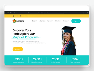 #Exploration - Home Page Redesign - Bhayangkara University 🚀 home page landing page redesign website university student ui design uiux university web design web design beranda web design clean web design college web design redesign university web design simple web design student web design university