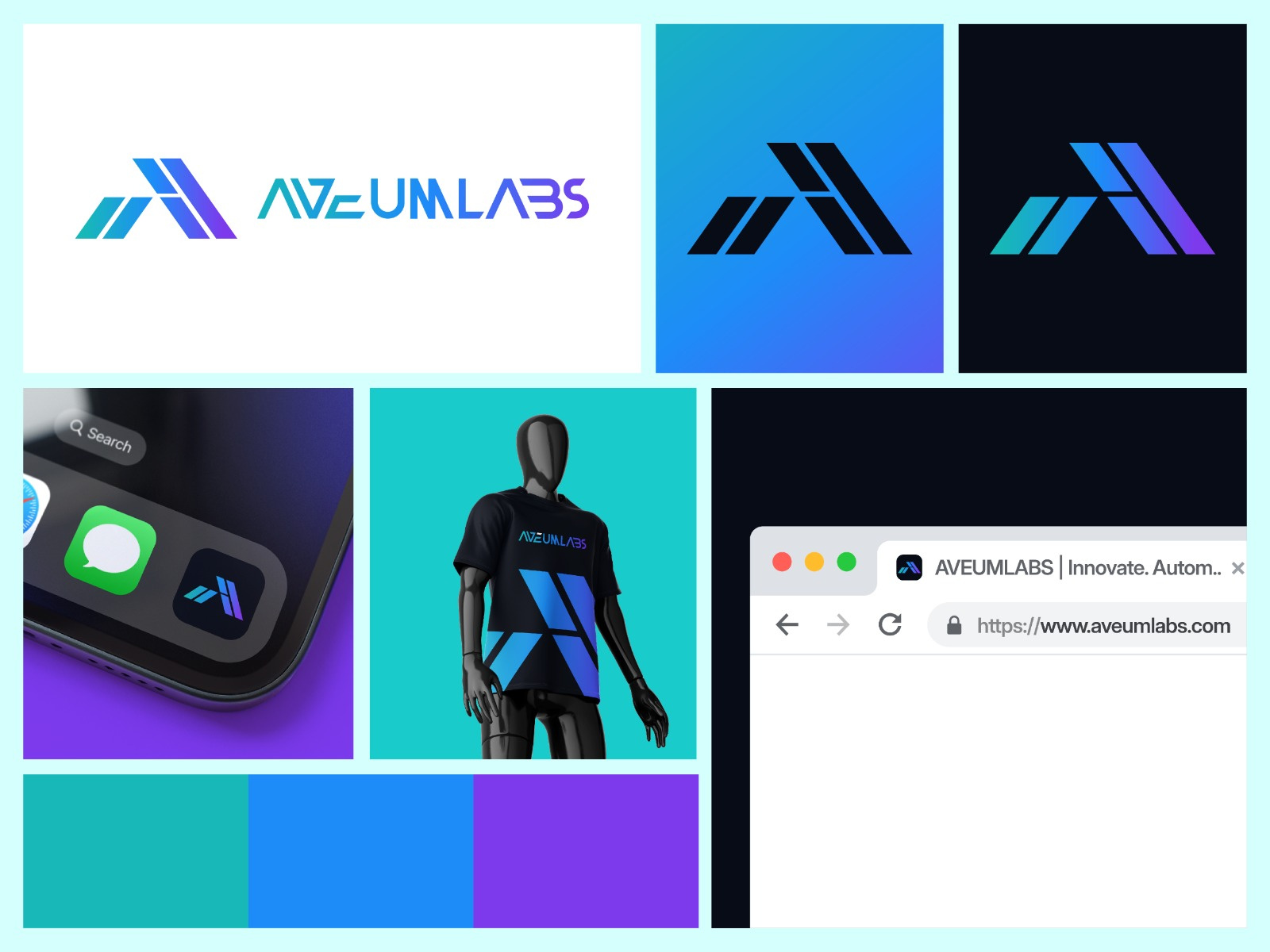 AveumLabs SAAS Logo ai branding design graphic design illustration logo photoshop