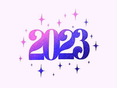 Happy 2023! 2023 design drawing graphic design handlettering happynewyear illustration lettering newyear sketchbook type typography